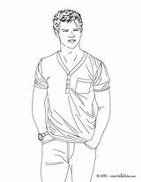 Lautner Taylor Coloring Pages Print Color Hellokids Online People sketch template