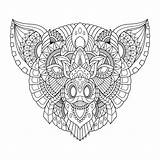 Mandala Pig Premium Lineal Zentangle Coloring Illustration Vector Book Style sketch template