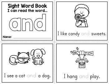 sight word mini books   amandas  learners tpt