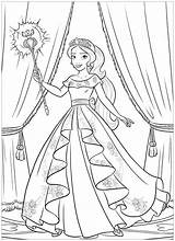 Elena Avalor Coloring Pages Printable Kids Princess Disney Color Colouring Print Tv Characters Pdf Read Template Popular sketch template