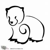 Bear Cub Tattoo Tribal Tattoos Baby Bears Small Outline Drawing Designs Drawings Tattootribes Cubs Strength Protection Stylized Lindsay Line Cute sketch template