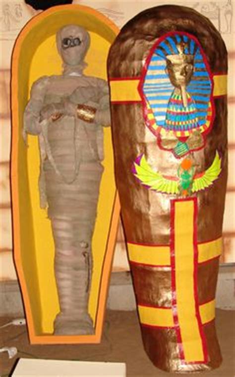 paper sarcophagus   school project mummy  school
