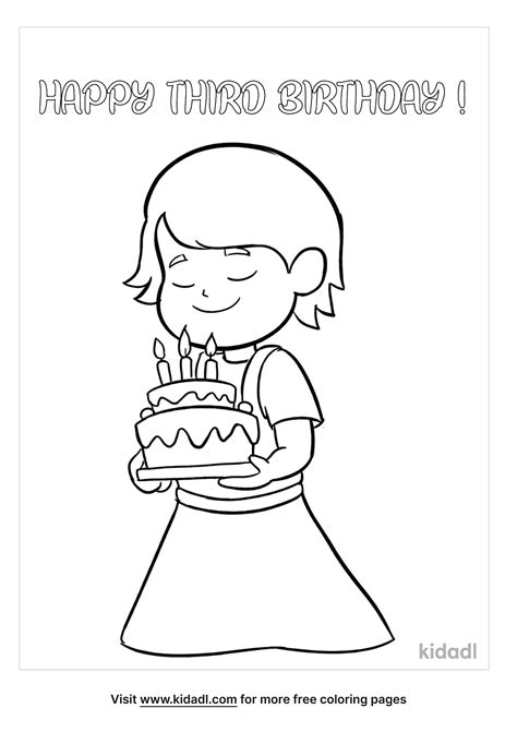 birthday coloring page coloring page printables kidadl