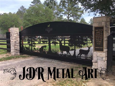 driveway gates  wildlife designs  jdr metal art custom driveway gates  jdr metal art
