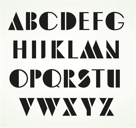 retro style stencil alphabet art deco upper case letters etsy art deco font deco font art