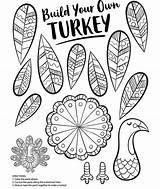 Coloring Pages Turkey Own Thanksgiving Build Printable Kids Crayola Color Make Adults Activities Activity Cut Sheets Sheet Glue Adult Fall sketch template