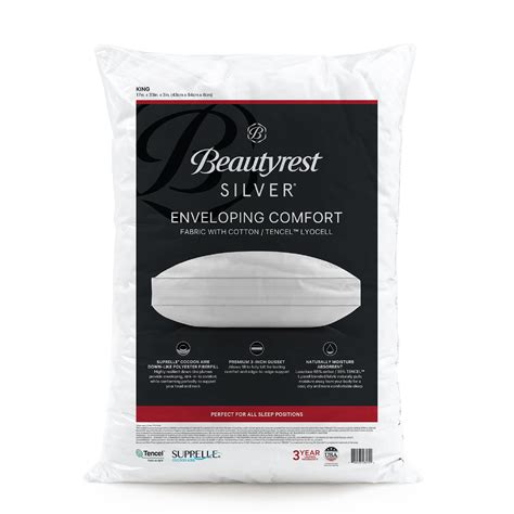 beautyrest silver enveloping comfort bed pillow  pack