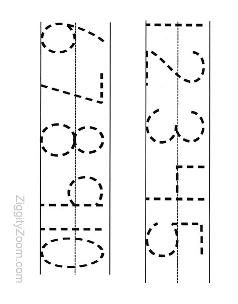 printable numbers tracing worksheet  preschool printable numbers