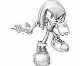 Knuckles Sonic Emeralds Nimbus Humanoid sketch template