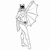 Batgirl Lineart sketch template