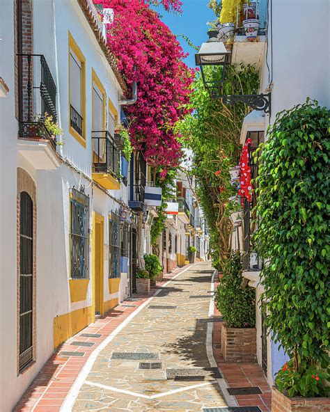 A Picturesque And Narrow Street In Marbella Old Town