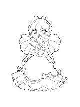 Coloring Thumbelina Pages Chibi sketch template