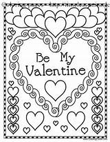 Coloring Valentine Pages Preschool Timeless Miracle Valentines Color Colouring sketch template