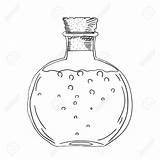Bottle Drawing Bottles Perfume Sketch Cork Getdrawings Vodka Whiskey sketch template