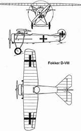 Fokker D8 Viii 3v Model Aerofred Airplane Blueprint Plans Blueprintbox sketch template