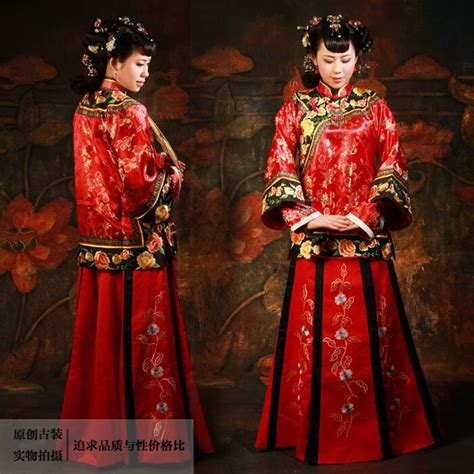 Late Qing Dynasty Early Republic Period Red Bride Wedding Costume