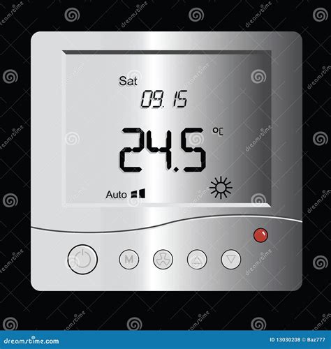 digital thermostat royalty  stock  image