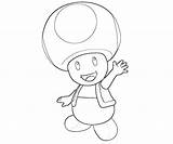 Toad Coloring Pages Mario Captain Super Template Library Clipart Print Popular Line sketch template