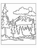 Forest Coloring Pages Preschool Kids Trees Color Animal Theme Print Animals Sheets Printable Party Version Mountain Pdf Size Adult Getdrawings sketch template