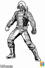 Soldado Invierno Bucky Barnes Capitan Soldier Vengadores sketch template