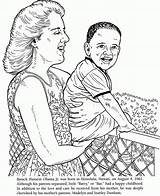 Coloring Obama Barack Pages Mother His Popular Coloringhome Comments sketch template