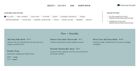 juicy web design trends  restaurant menu pages vandelay design