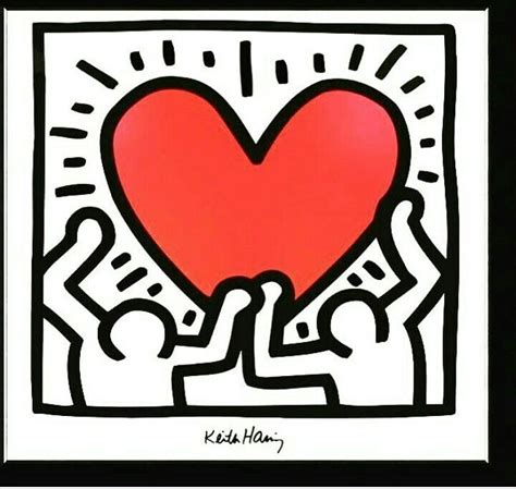 keith haring keith haring art keith haring heart keith haring poster