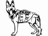 Police Dog Drawing Shepherd Clipartmag German sketch template