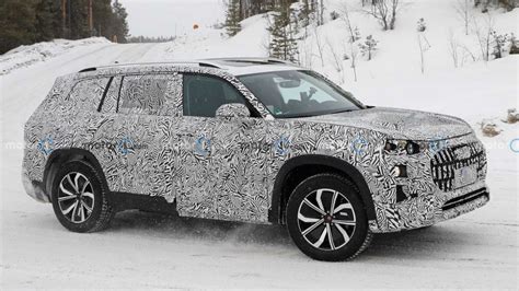 audi  suv prototype spotted  test drives