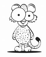 Cheetah Coloring Pages Cartoon Baby Crazy Clip Cub Colouring Clipart Kids Animal Print Drawing Cliparts Girls Easy Food Printable Cartoons sketch template