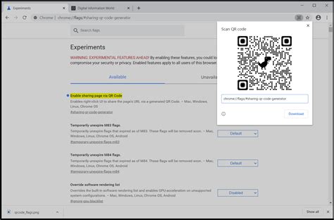 qr codes  sharing webpages  google chrome canary