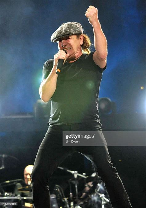 Brian Johnson Of Ac Dc Performs Live On Stage During The Rock Or