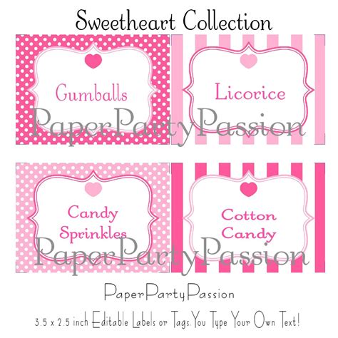 pin  yona kahanovitch  printables candy buffet labels candy bar