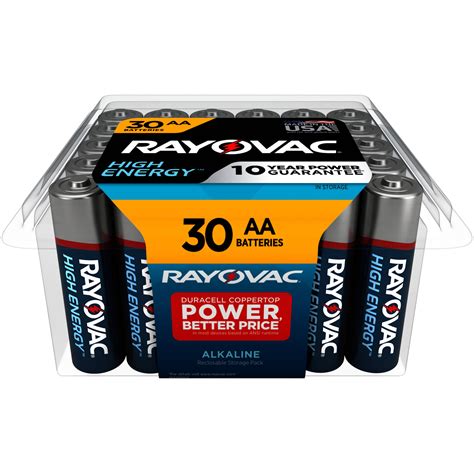 Rayovac High Energy Alkaline Aa Batteries Pro 30 Pack