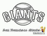 Coloring Giants Baseball Pages Mlb Logo San Francisco Logos Printable League Sf Major Clipart Teams Sports Team Colouring Print Clip sketch template