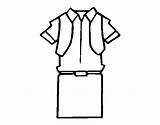 Uniform School Boy Coloring Colorear Coloringcrew sketch template