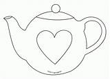 Teapot Template Printable Coloring Mothers Card Pages Mother Templates Clipart Cards Tea Print Applique Patterns Coloringhome Pattern Crafts Line Party sketch template