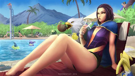 Pool Party Quinn Skin Concept Lolwallpapers