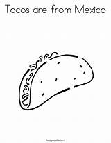 Tacos Coloring Mexico Taco Drawing Pages Print Popular Drawings Getdrawings sketch template