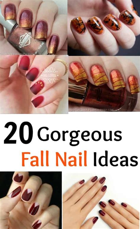 gorgeous fall nail ideas  frugal ginger cute nails  fall fall gel nails fall nail art