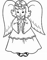 Angel Coloring Christmas Angels Pages Drawing Kids Drawings Outline Clipart Realistic Simple Adults Draw Easy Getdrawings Printable Color Cartoon Sheets sketch template