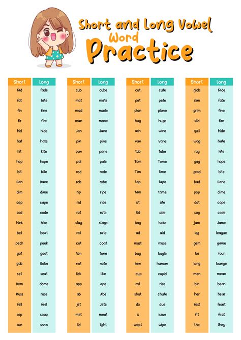 long  short vowel worksheets kindergarten