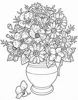 Coloring Pages Flowers Flower Printable Kids Color Hard Colouring Adult Sheets Difficult Blumen Sun sketch template