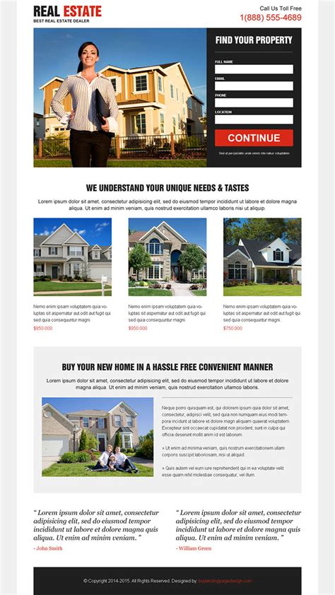 real estate lead capture res lp  real estate landing page design preview