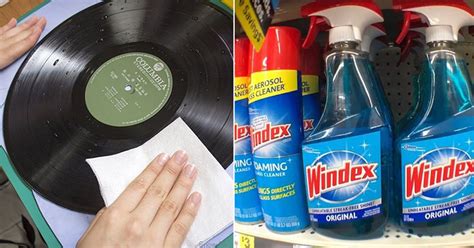 clean vinyl records  windex  lidy