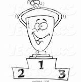 Coloring Trophy Clipart Cartoon Pages Place Podium First Win Drawing Alno Vector Think Outline Getdrawings Color Leishman Ron Template Clipground sketch template