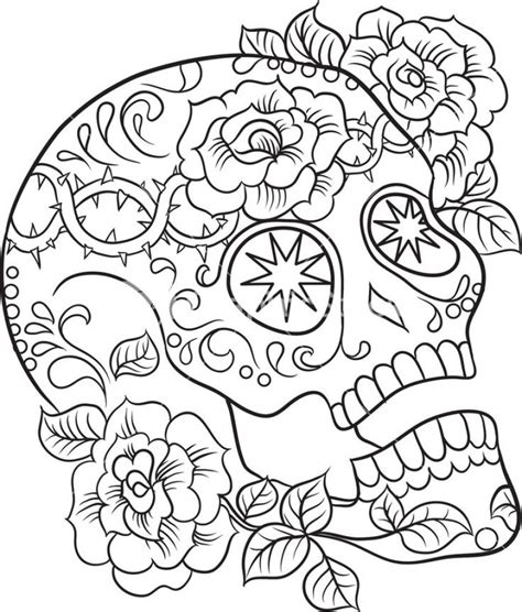 sugar skull coloring pages   adults