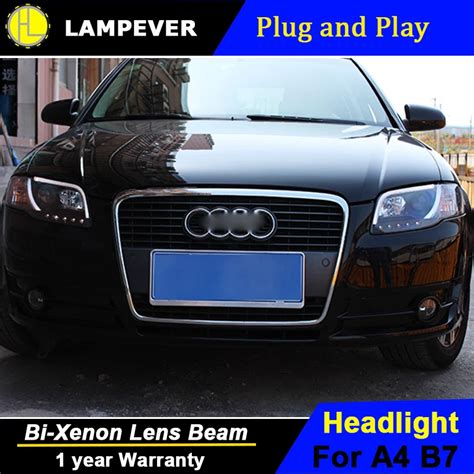 hlc car styling  audi   headlights     led headlight drl lens double beam