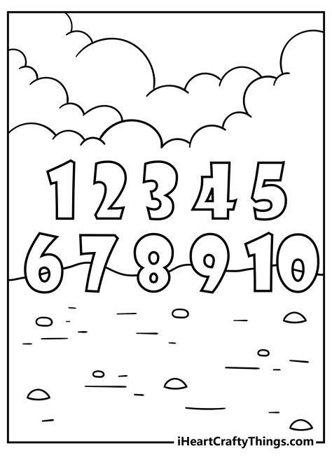 number coloring worksheets  kindergarten printable kindergarten