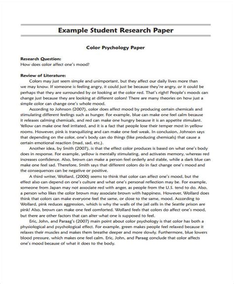 research paper sample